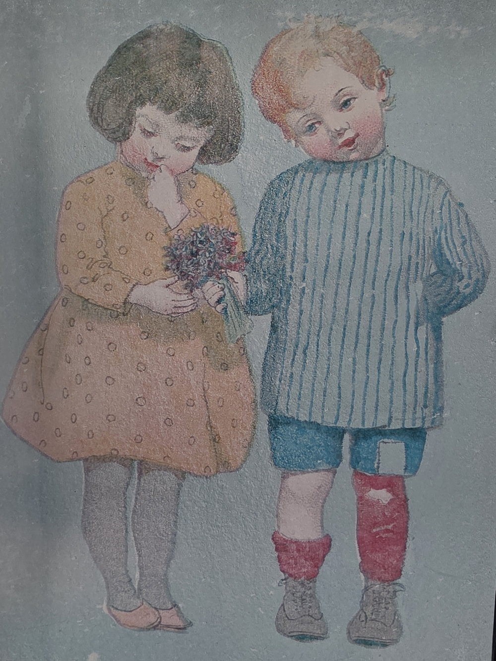 Set Of 2 Sweet Vintage Window Suncatcher Or Wall Art